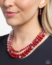 Load image into Gallery viewer, Ombré Ornament Red Necklace