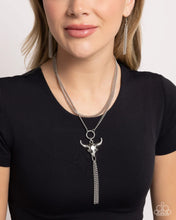Load image into Gallery viewer, Layered Longhorn Silver Necklace