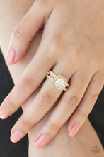 Load image into Gallery viewer, Countess Charm Gold Skinny Band Ring