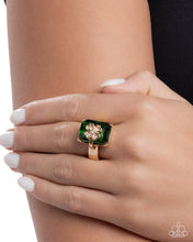 Load image into Gallery viewer, St. Patrick’s Shimmer Gold Skinny Band Ring
