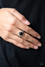 Load image into Gallery viewer, Pricelessly Princess Black Skinny Band Ring