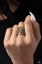 Load image into Gallery viewer, Interlocked Impression Brass Ring