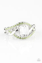 Load image into Gallery viewer, Bling It On Green Skinny Band Ring