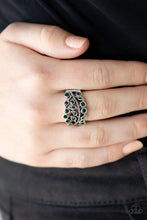 Load image into Gallery viewer, Bling Swing Green Skinny Band Ring