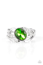 Load image into Gallery viewer, Couldn't Care Flawless Green Skinny Band Ring