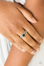 Load image into Gallery viewer, Dream Sparkle Green Skinny Band Ring