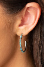 Load image into Gallery viewer, Don’t Think Twice Blue Hoop Earring