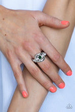 Load image into Gallery viewer, Graceful Gallantry Green Skinny Band Ring