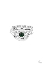 Load image into Gallery viewer, Graceful Gallantry Green Skinny Band Ring