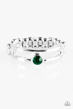 Load image into Gallery viewer, Lead the Line Green Skinny Band Ring