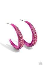 Load image into Gallery viewer, Obsessed with Ombré Pink Hoop Earrings
