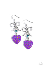 Load image into Gallery viewer, Bow Away Zone Purple Earrings