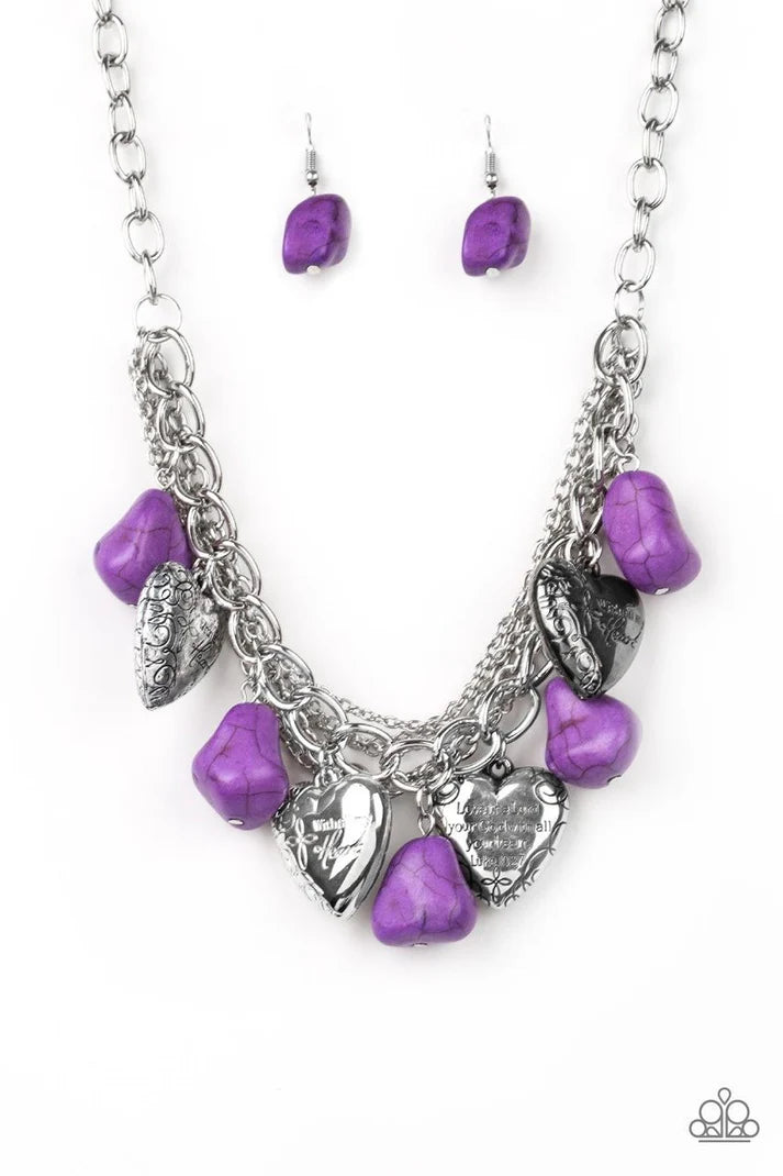 Change of Heart Purple Necklace