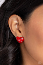 Load image into Gallery viewer, Glimmering Love Red Post Earrings