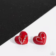 Load image into Gallery viewer, Glimmering Love Red Post Earrings