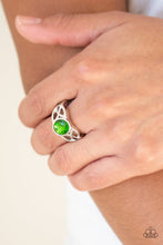 Load image into Gallery viewer, Shimmer Splash Green Skinny Band Ring