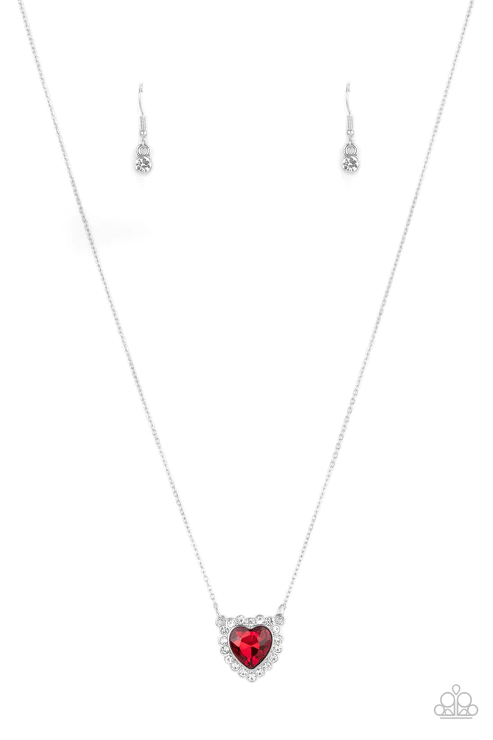 Out of the Glittery-ness of Your Heart Red Necklace
