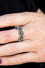Load image into Gallery viewer, Dancing Daisies Orange Skinny Band Ring