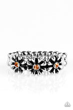 Load image into Gallery viewer, Dancing Daisies Orange Skinny Band Ring