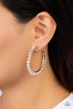 Load image into Gallery viewer, Halo Hustle Gold Hoop Earrings