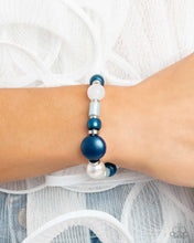 Load image into Gallery viewer, Charming Can-Can Blue Bracelet