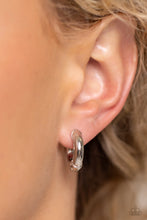 Load image into Gallery viewer, Textured theme Silver Hoop Earrings