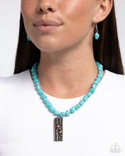 Load image into Gallery viewer, Hopeful Headline Blue Necklace