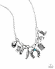 Load image into Gallery viewer, Saloon Girl Blue Necklace