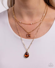 Load image into Gallery viewer, Giddy Glitter Brown Necklace