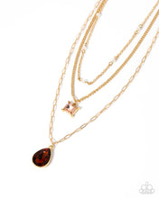 Load image into Gallery viewer, Giddy Glitter Brown Necklace