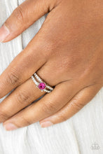 Load image into Gallery viewer, Dream Sparkle Pink Skinny Band Ring