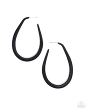 Load image into Gallery viewer, The Right Angle Black Hoop Earrings