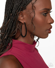 Load image into Gallery viewer, The Right Angle Black Hoop Earrings