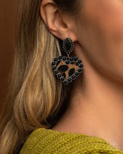 Load image into Gallery viewer, Whimsical Wrangler Black Earrings