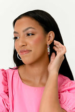 Load image into Gallery viewer, The Gem Fairy Pink Hoop Earrings