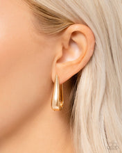Load image into Gallery viewer, Malibu On My Mind Gold Hinged Hoops