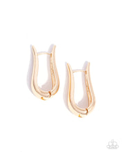 Load image into Gallery viewer, Malibu On My Mind Gold Hinged Hoops