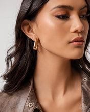 Load image into Gallery viewer, Malibu On My Mind Gold Hinged Hoops