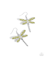 Load image into Gallery viewer, Dragonfly Descent Green Earrings