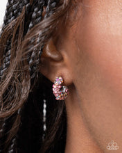 Load image into Gallery viewer, Iridescent Improv Pink Hoop Earrings