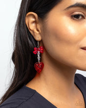 Load image into Gallery viewer, Feminine Freefall Red Earrings