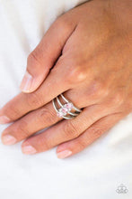 Load image into Gallery viewer, Triple Crown Winner Pink Skinny Band Ring