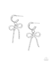 Load image into Gallery viewer, Whispering Whimsy White Hoop Earrings