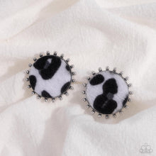 Load image into Gallery viewer, Cowhide Couture Black Post Earrings
