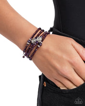 Load image into Gallery viewer, Sensible Shimmer Purple Coil Bracelet