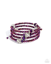 Load image into Gallery viewer, Sensible Shimmer Purple Coil Bracelet