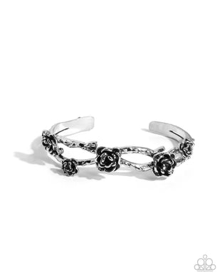 Botanical Blend Silver Cuff Bracelet