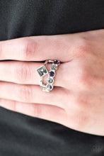 Load image into Gallery viewer, Gone with the Glitter Purple Skinny Band Ring