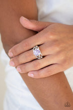 Load image into Gallery viewer, Shimmer Splash Purple Skinny Band Ring