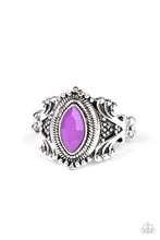 Load image into Gallery viewer, Tangy Texture Purple Skinny Band Ring